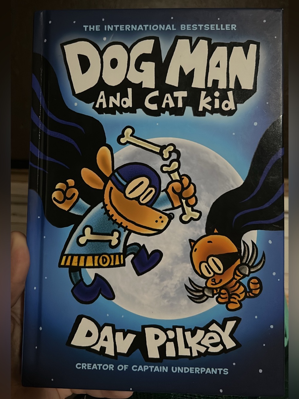 Dog Man and Cat Kid by - Blue Kids Hardcover Book